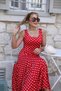Women's Strappy Round Neck Long Single Jersey Dress - 4