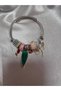 Silver Color Steel Handcuff Bracelet with Charm Detail and Leaf and Dragonfly Figures - 2
