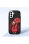 Samsung Galaxy A17 Compatible Case Camera Protective Black Silicone Couple Phone Case Girl Patterned