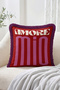 Amore Mio Written Retro Typography Design Fringed Throw Pillow Cover - Modern Decorative Pillowcase - 2