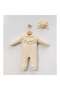 Baby Girl Lace Scalloped 3-6-9 Months Hat and Romper Set Newborn Hospital Release Baby Outfit - 2
