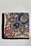 Women's Brown Authentic Shawl Patterned Stitched Writing Cotton Cheesecloth Scarf - 2