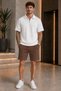 Premium Ribbed Ottoman Fabric Zipper Detailed Unisex T-Shirt and Shorts Set Women's and Men's Set