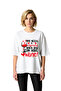 When Wine Is Available, Valentine's Needs Are Satisfied Printed Women's Oversize T-Shirt