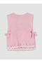 Pink Sequin Embroidered Girls' Knitwear Sweater - 3