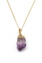 Natural Amethyst Stone Raw Pendant (Negative Energy and Radiation Stone) - 2