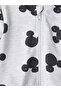 Gray mickey mouse Printed baby boy zippered sweatshirt - 2