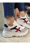 Daily Women's Sneaker Thick High Sole Lace Up Comfortable Tiger Stripe Sports Shoes 032 - 3