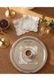3 Pieces of Embroidered Linen Fabric Coffee Cocktail Napkins & Coaster Napkins (with Pearl Stones)