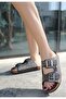 Edaj Brown Nubuck Beaded Slippers - 2