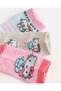 Girls Assorted Hello Kitty Ankle Length Socks 3 Pack - 4