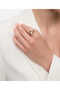 Textured Ring with Artificial Pearls - 2