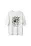 Women's Oversize Astronaut Mouse Printed Short Sleeve T-Shirt 100% Cotton Relaxed Fit Casual Modern Stylish - 2