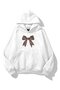 Women's Leopard Ribbon Sweatshirt White
