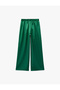 High Waist Wide Leg Palazzo Satin Trousers - 7