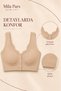 Slim Lift Laser Cut Front Buttoned Seamless Invisible Agrafted Strap Ghost Bralette Bra - 3