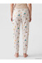 Lcw dream beige patterned women's pajama bottoms with elastic waist - 4