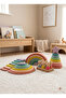 Montessori Waldorf Pastel Wooden Rainbow Open-Ended Play Set 5 Pieces - 2