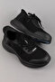 Men's Daily Comfortable Lightweight Rubber Laced Mesh Shoes Hd.261426 Black - 2