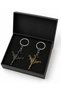 Set of 2 Metal Keychains with Fighter Plane Figures, Black and Bronze, Gift - 2