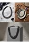 The Point Where Aura & Style Meet: Natural Hematite Stone Combination Necklace - 4