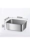 6-piece stainless steel food storage box set with lid, silver - 2