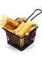 Two-piece frying basket set, stainless steel, black - 3