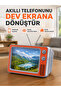 Retro Tv Phone Screen Magnifier 12'' Hd Image Enlargement Foldable Phone Holder with Stand