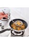 Stainless steel strainer set (2 pieces), fine sieve with handle, suitable for separating grease, silver. - 2