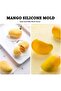 Mango-shaped silicone mold, ten holes, suitable for ice cream cakes, white. - 3