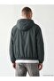 Xside Anthracite Comfortable Fit Hooded Men's Coat - 5