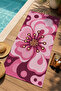 Retro Psychedelic Pink Large Floral and Wave Pattern 70X150 Beach Towel - Cotton Bath Towel - 2