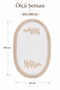 Embroidered Non-Slip Leather Based Oval Bath Mat with Tassels Washable Bathroom Set Regio - 6