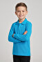 Children's Turquoise 2-Piece Polo Collar Short Sleeve and Long Sleeve School T-Shirt - 3
