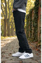 Men's Black Relaxed Fit Baggy Denim Jeans – 100% Cotton Wide Leg Jeans - 6