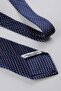 Navy Blue Polka Dot Pattern Italian Silk Pleated Tie Est239 - 6