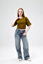 Crew Neck Ultra Soft Lycra Fabric Basic T-Shirt & Bodysuit with Waistband - 5