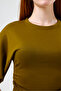 Crew Neck Ultra Soft Lycra Fabric Basic T-Shirt & Bodysuit with Waistband - 2