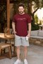 Men's Two-Piece Set 100% Cotton, Summer, Gym, Athlete, Football, Fitness, Jogging, Home Wear Anti-Sweat - 2
