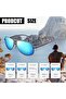 Oversized Square Polarized Sunglasses for Men Women UV400 Protection | Classic Double Bridge - 4