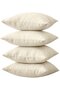 set of 4 linen cushion covers, modern décor style, simple and neutral design, suitable for bedrooms, living rooms, sofas and beds, orange, 60*60 cm.