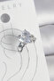 Brass Silver Color Zircon Stone Heart Model Women's Cartilage Earrings