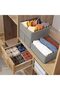 Foldable Bed Sheet Organizer, 2pcs Storage Box Closet Cube Organizer 2 Windows, 2 Handles (Grey) - 7