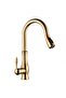 Spiral Sink Faucet Gold – Kitchen Faucet with Pull-Out Head, High-Body Stylish Sink Faucet - 2
