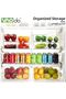 Refrigerator Organizer with Lids, Stackable Fruit Storage Containers, Vegetable Strainers Box - 6