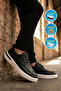 Black-White Genuine Leather Rubber Laced Comfortable Sole Men's Casual Shoes 272302 m - 2