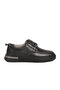 Black Genuine Leather Rubber Laced Comfortable Sole Men's Casual Shoes 272302 m