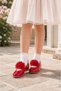 Girl's Flower Detailed Shiny Patent Leather Ballerina Evening Dress and Casual Shoes - 2