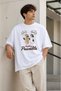 Unisex White T-Shirt Paw Cats Oversize - 3