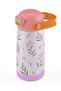 420 ml Leaf Patterned Pink-Lilac Girls' School and Daily Use Steel Flask - 60007 - 7
